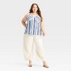 Women's Striped Denim Tank Top - Universal Thread™ Navy - 3 of 3