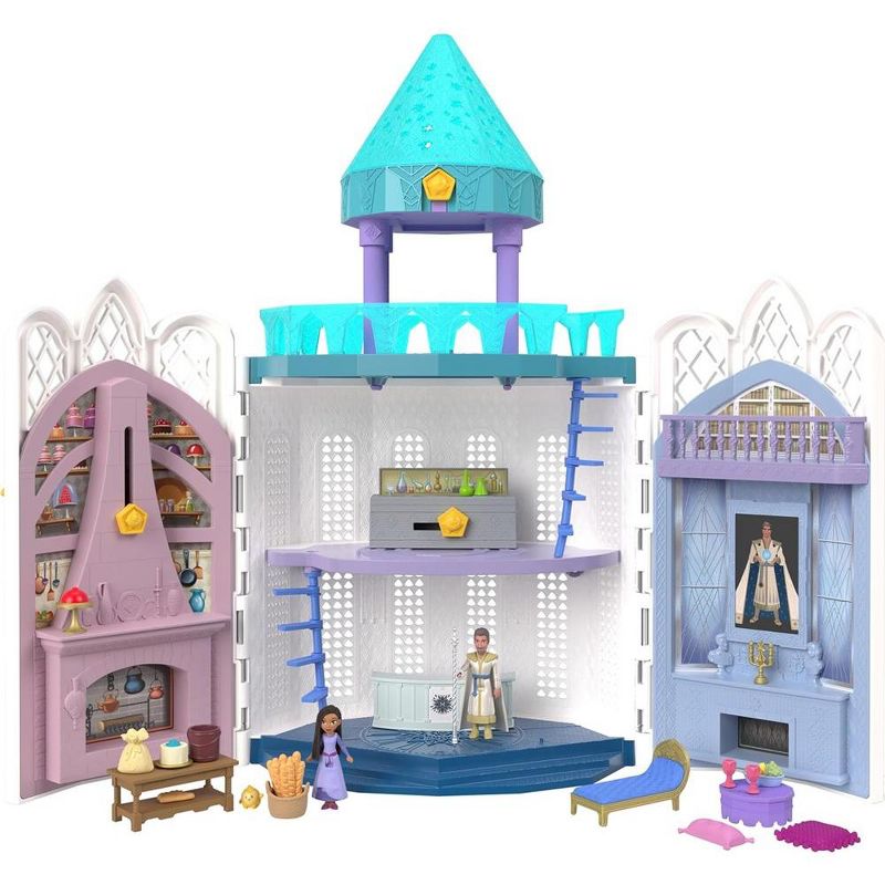 Disney’s Wish Rosas Castle Playset, Dollhouse with 2 Posable Mini Dolls, Star Figure & 20 Accessories, 1 of 7