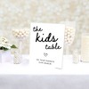 Big Dot of Happiness Wedding Kids Table Sign with Stand, Funny Activity Table Sign, Printed on Sturdy Plastic Material - 10.5 x 13.75 inches - 1 Piece - 3 of 4