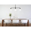 Elegant Lighting Mera 3 lights black pendant - 2 of 4
