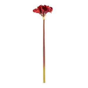 Saro Lifestyle Amaryllis Stem Floral Accent (Set of 12), 33", Red - 1 of 1