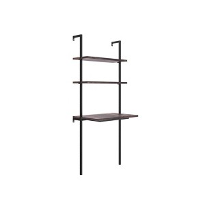 Theo Nutmeg Wall Shelf Matte Kids' Desk Black/Brown - Nathan James - 1 of 4