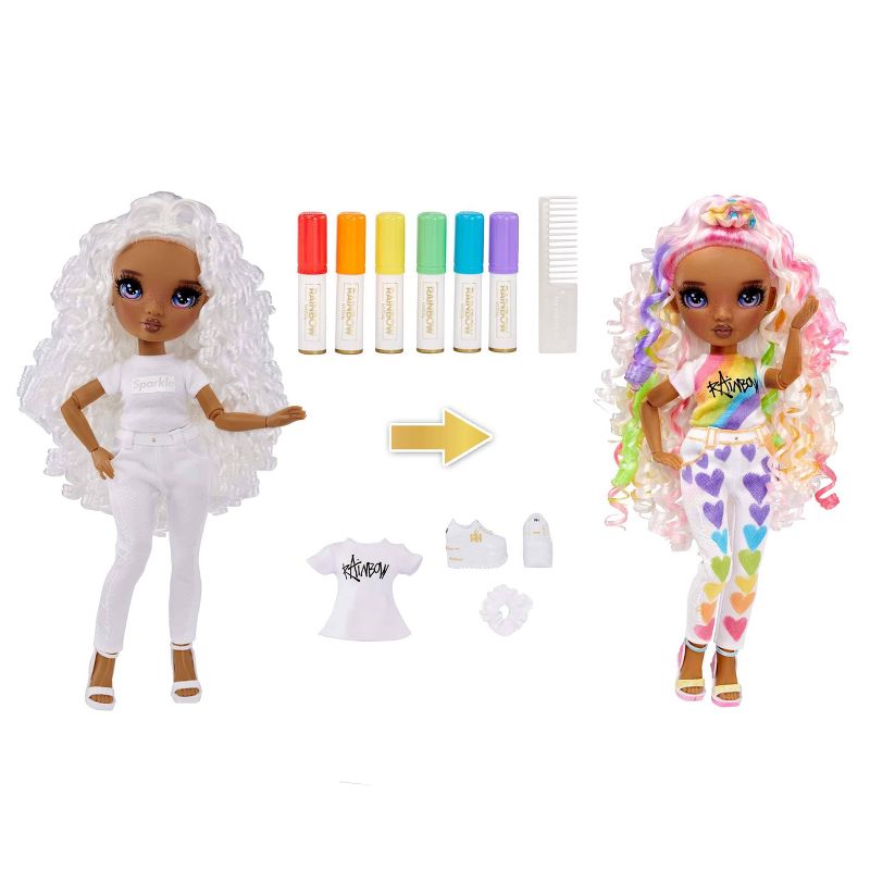 Rainbow High Color &#38; Create DIY Fashion Doll - Purple Eyes/Curly Hair, 3 of 10