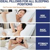 Queen Size Cooling Pillows Set of 2 - Luxury Hotel Quality Down Alternative Fill for Side, Back, or Stomach Sleepers - 3 of 4