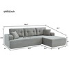 L-Shape Corduroy Modular Compressed Sectional Sofa with Chaise , Unfold into a Bed, More Supportive Pillows - 2 of 4