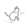 Unique Bargains Alloy Necklace Resin Casting Cat Shaped Pendant Frames 1.7" 20 Pcs - 2 of 4
