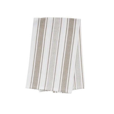 C&F Home Black & White Stripe Woven Cotton Kitchen Towel