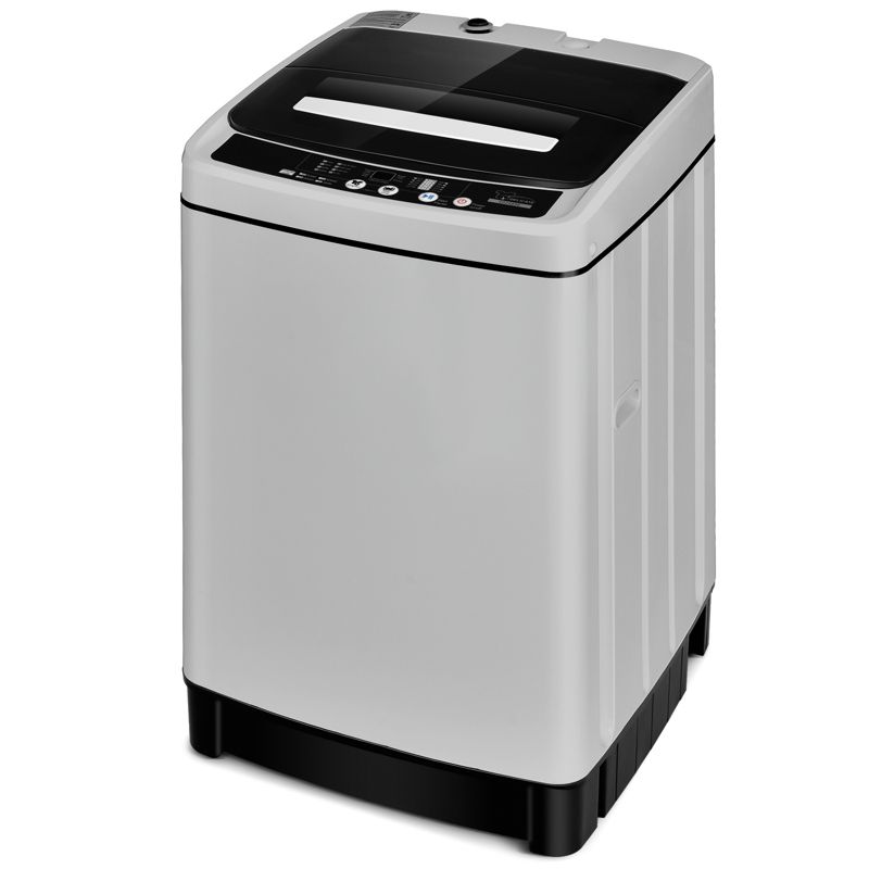 Costway Full-Automatic Washing Machine 1.5 Cu.Ft 11 LBS Washer & Dryer White\Grey, 1 of 11