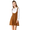 INSPIRE CHIC Women's Button Overalls Pinafore Suspenders Skirt - 2 of 4