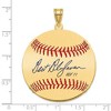 Black Bow Jewelry 14K Gold Plated Bert Blyleven Signature LG Enamel Baseball Pendant - 4 of 4