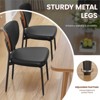 Gikpal Dining Chairs, Dining Room and Kitchen Chairs, Mid Century Modern Upholstered PU Leather Accent Chairs with Walnut Bentwood & Enlarged Cushion - 4 of 4