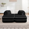 KTMBDW Boneless Couch with Chaise, Comfy Cloud Modular Sofa Teddy Foam Sectional Couches for Living Room, No Assembly Required - 2 of 4