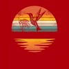 Junior's Design By Humans Hummingbird Vintage Retro Sunset Hummingbirds By JplusFunny T-Shirt - 2 of 3