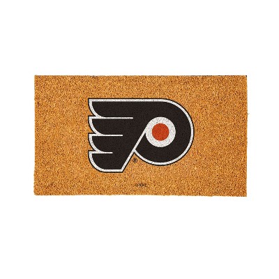 EvergreenNHLPhiladelphia Flyers Logo Natural Coir 28 x 16 Inches Indoor Outdoor Doormat