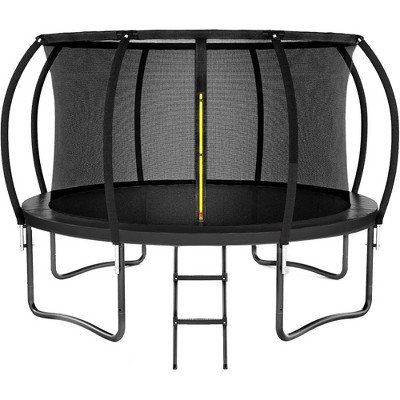 Probe Hues Outdoor Trampoline with Basketball Hoop, Sprinkler, ASTM Certified for Backyard