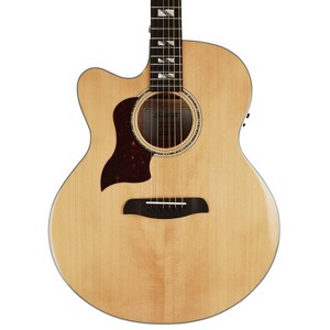 Sawtooth Solid Spruce Top Left-Handed Jumbo Cutaway 6 String Acoustic Electric Guitar with Flame Maple Back and Sides - 1 of 4