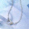 Ross-Simons Sterling Silver Paper Clip Link Necklace With 0.25 ct. t.w. Diamond Lobster Clasp - 2 of 3
