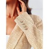 Imily Bela Women Tweed Blazer Shorts Set Double Breasted Business Suit - 4 of 4