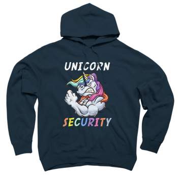 Adult Design By Humans Halloween Dad Mom Daughter Adult Costume - Unicorn Security By MINHMINH Pullover Hoodie