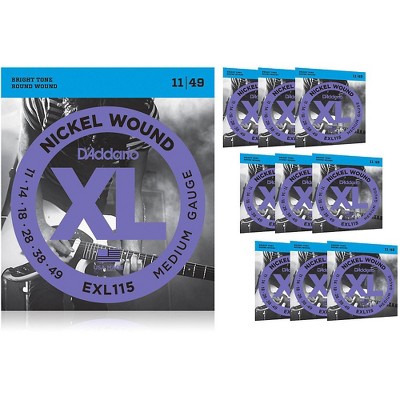 D'Addario EXL115BT Balanced Tension Medium Electric Guitar Strings 10 Pack