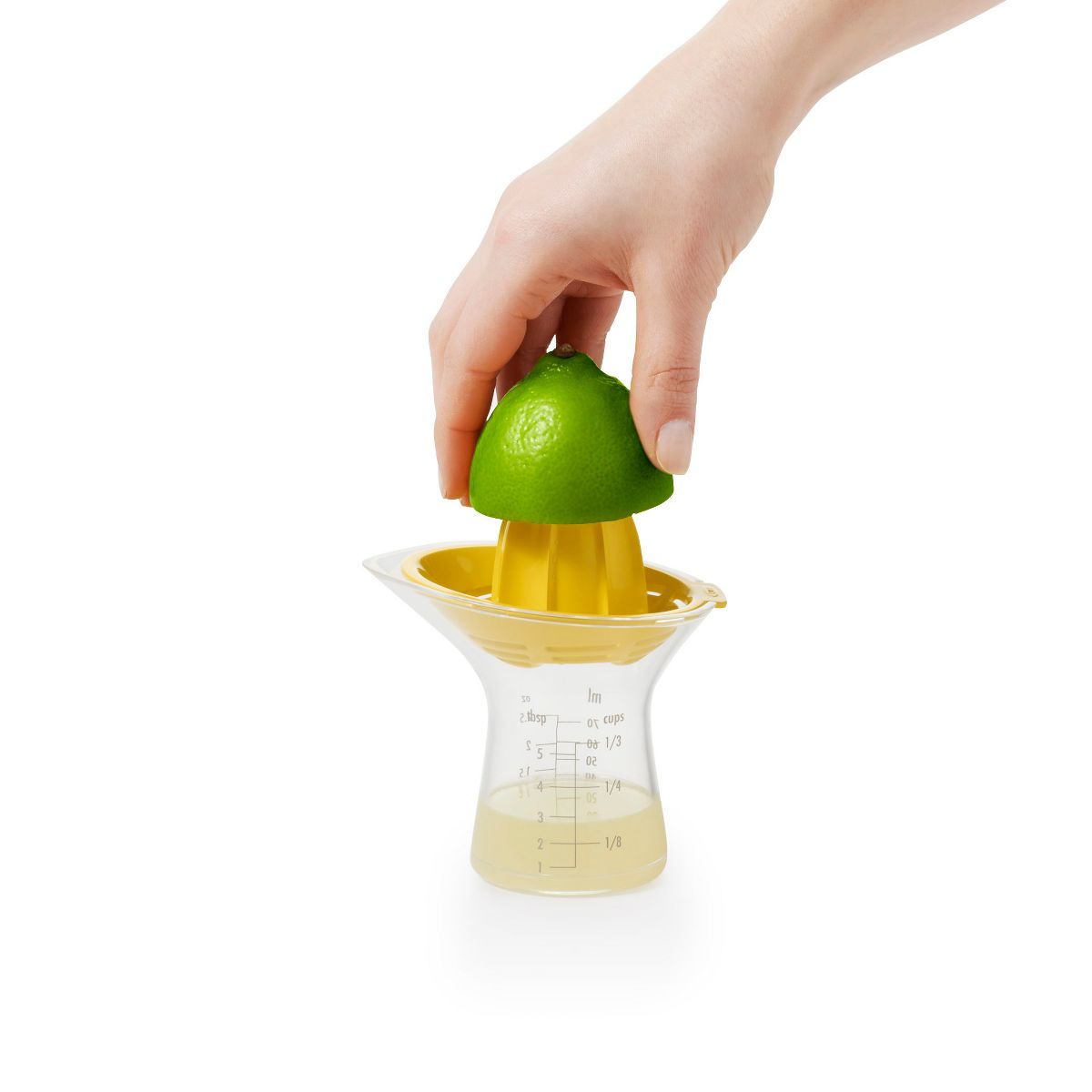 OXO Small Citrus Reamer: Yellow Plastic Juicer, Dishwasher-Safe, 5" Height, 3.6" Width & Depth - thumbnail 5