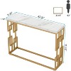 Tribesigns Modern 42.5" Sofa Table Entryway Hallway Foyer Table, Faux Marble Tabletop Console Table Behind Couch for Living Room - 3 of 4