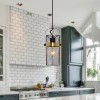 5.25" Echo Black Painted Metal Mesh Drum Shade Pendant Light - River of Goods: Industrial Style Hanging Lamp, UL Listed - 3 of 4