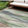 Fern Green And Gray Abstract Washable Indoor Outdoor Area Rug - 2 of 4