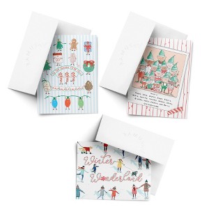 Jolly People, Elf Family, Winter Wonderland Winter/Holiday/Christmas Greeting Card Pack Sets (3 ct, Assorted) by Ramus & Co - 1 of 4
