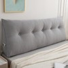 Bekrvio Multiple Sizes Headboard Pillow Wedge Reading Support Backrest Cushion with Pocket & Removable Cover for Bed Sofa Daybed - 2 of 4