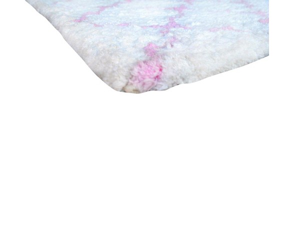 White & Pink Cloud Area Rug (32"x56") - The Rug Market