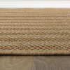 World Rug Gallery Herringbone Stripe Reversible Jute-Look Indoor/Outdoor Rug - 3 of 4