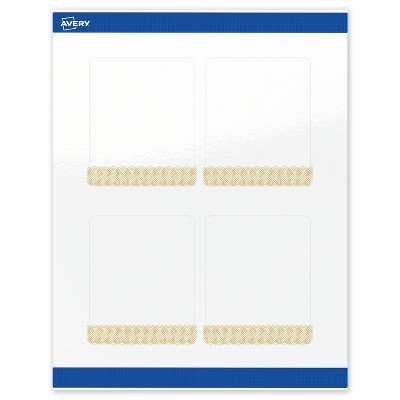 Avery Rectangle Labels, Gold Lace Trim Pattern, 4" x 3-1/3"