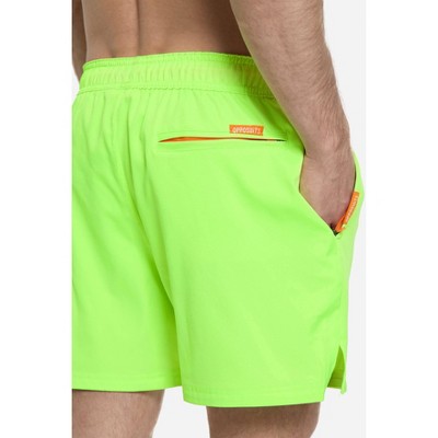 Мужские шорты OppoSuits Neon Colored Swim Shorts For Men - Neon Beach & Pool Shorts - Loose Fit - Including Drawstrings & Zippers - Green - Size Large — фото 4