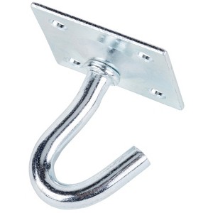 Hampton Small Zinc-Plated Silver Steel 1.75 in. L Clothesline Hook Plate Type 200 lb 1 pk (Case of 10) - 1 of 1