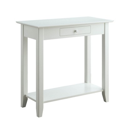 American Heritage Hall Table with Drawer/Shelf White - Breighton Home