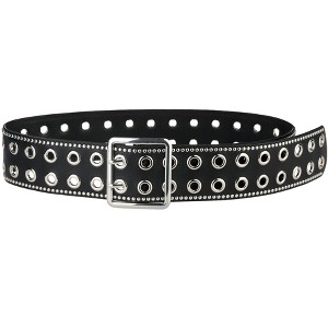 INSPIRE CHIC Women's Grommet Dresses Metal Pin Buckle Wide Waist Belt - 1 of 4