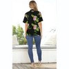 LA LEELA Button Down Shirt for Women Floral Summer Beach Party Tropical Blouses Short Sleeve Vacation Shirts Hawaiian for Women - 2 of 4
