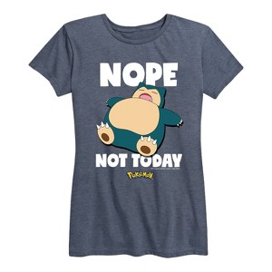 Women's - Pokémon - Nope Not Today Snorlax Short Sleeve Graphic T-Shirt - 1 of 4