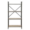 Royal Hampton Three Tier Metal Bookshelf With Wooden Shelves, Oak Brown & Gray - 3 of 4