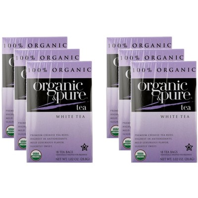 Organic & Pure Tea White Organic - Pack of 6 - 18 bags