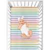 Sweet Jojo Designs Girl Baby Fitted Crib Sheet Rainbow Striped Multicolor - 4 of 4