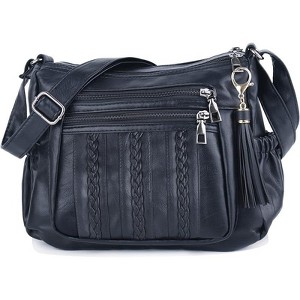 Generic Purses for Women Pocketbooks Soft PU Leather Ladies Crossbody Purse Multi Pocket Shoulder Bag - 1 of 4