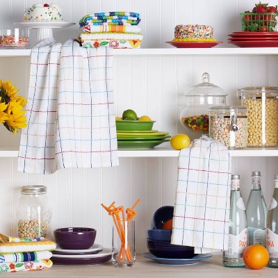 Grand Canyon Grid Cotton Kitchen Towel 2pc Set - Fiesta