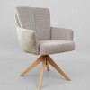 Art Leon Fabric Upholstered Swivel Home Office Desk Chair - 2 of 2