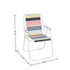 VisioGear Outdoor Folding Beach Chair, Portable Foldable Camping Chair for Patio, Fishing, Colorful Stripes, 19.09“*17.32"*29.53" - 3 of 4