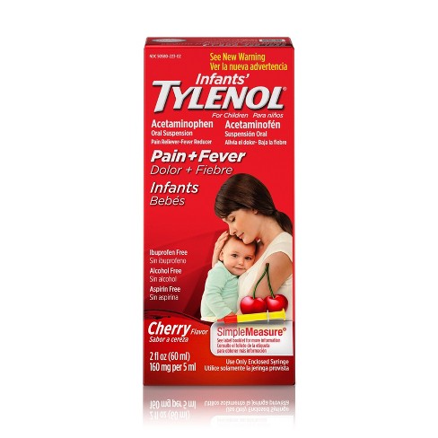 Infant Tylenol Pain Reliever Cherry 2 Fl Oz Target