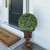 Artificial Plant Topiary with Pot, Faux Boxwood Balls with LED, Topiary Balls Artificial Outdoor Set of 2 - 4 of 4