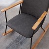 NicBex Accent Chair Rocking Chair with Adjustable Headrest Pillow Upholstered Glider Rocker Comfy Chair for Living Room, Bedroom - 3 of 4
