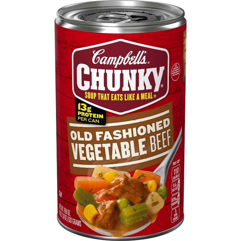 Campbell&#39;s Chunky Old Fashioned Vegetable Beef Soup - 18.8oz, 1 of 16